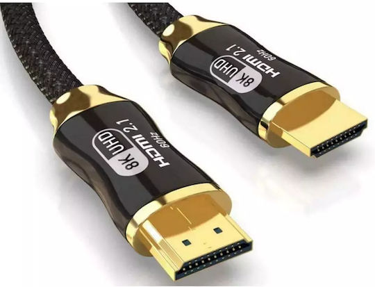 Speed HDMI 2.1 Ultra High Speed 48Gbps 4K 120Hz HDR VRR Cable HDMI male - HDMI male 1.5m Μαύρο