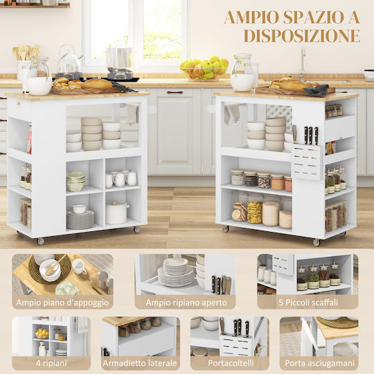 Floor Cabinet White 86.5x47x88 cm