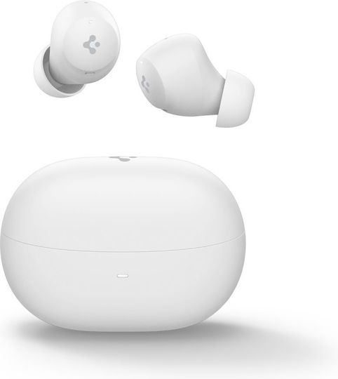 Spigen SA2401 ANC Pro In-ear Bluetooth Handsfree Ακουστικά με Θήκη Φόρτισης Λευκά