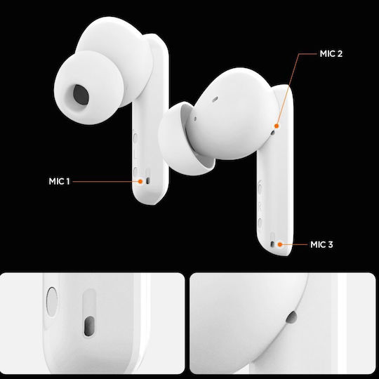 Spigen SA2402 ANC Pro In-ear Bluetooth Handsfree Ακουστικά με Θήκη Φόρτισης Λευκά