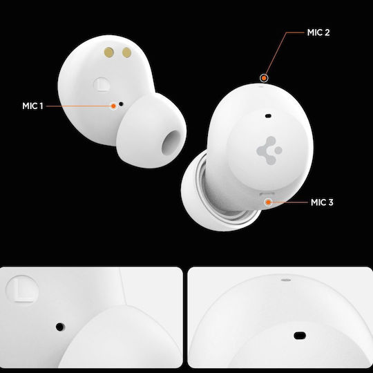 Spigen SA2401 ANC Pro In-ear Bluetooth Handsfree Ακουστικά με Θήκη Φόρτισης Μαύρα