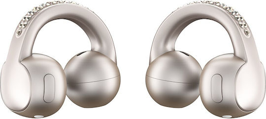 Motorola Moto Buds Loop Bluetooth Handsfree Ακουστικά με Αντοχή στον Ιδρώτα και Θήκη Φόρτισης Μπεζ