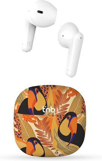 T'nB In-ear Bluetooth Handsfree Ακουστικά με Θήκη Φόρτισης Yellow Orange