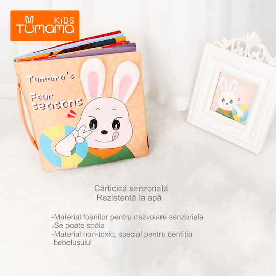 Tumama Kids Carte de Activități din Țesătură cu Sunete pentru 3++ Luni (Diverse modele) 1 buc