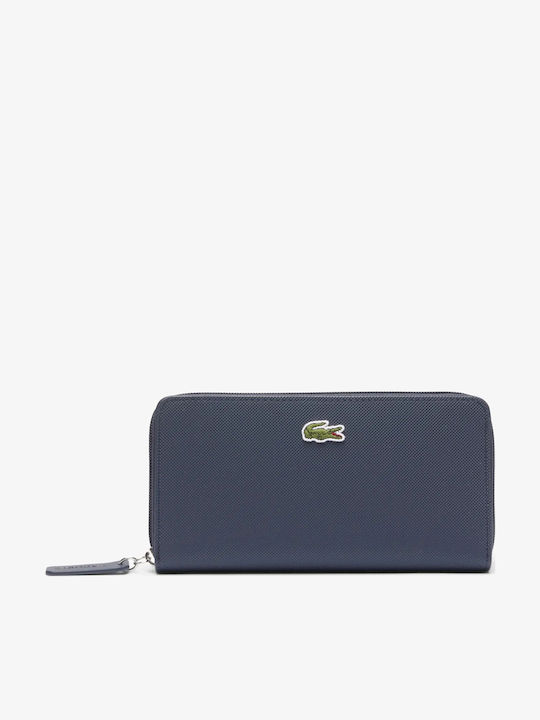 Lacoste Money Pieces Μεγάλο Γυναικείο Πορτοφόλι Navy Μπλε