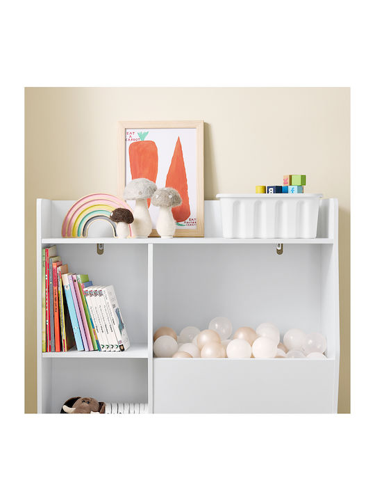 Bibliotecă pardoseală Lemn Alb 80x34x104cm