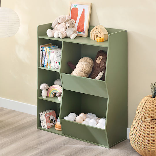 Bibliotecă pardoseală Lemn Verde 80x34x104cm