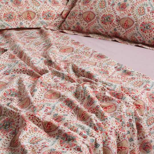 Das Home Casual 5437 Σετ Ημίδιπλο 3τμχ 120x200+35εκ. με Λάστιχο Multicolor