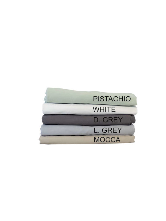 Espree Bettlaken Super-Doppel mit Gummiband 160x200+35cm. Solid White