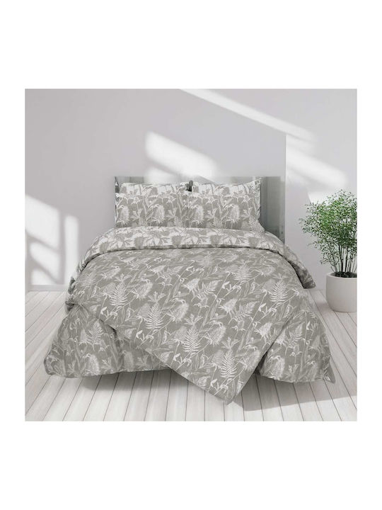 Espree Σετ Σεντόνια Διπλά 200x270εκ. Grey (4τμχ)
