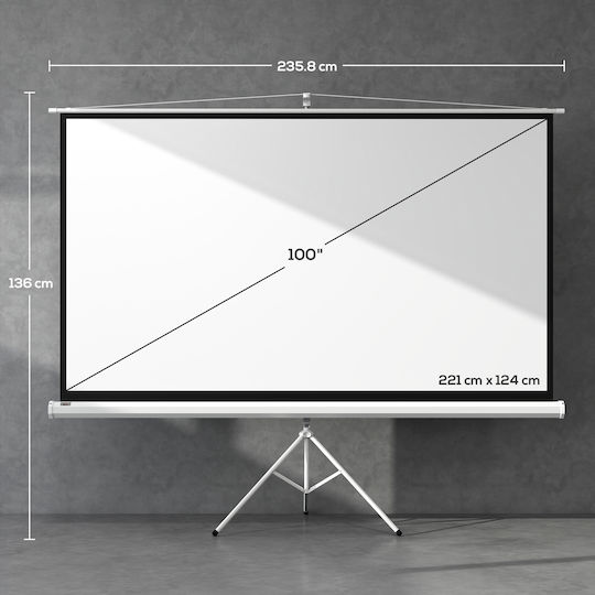 HomCom cu logo-ul imaginii 16:9 235.8cmx136cm / 100"
