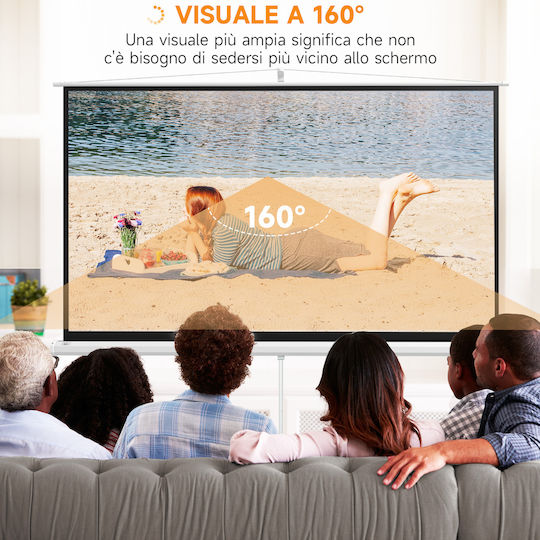 HomCom cu logo-ul imaginii 16:9 235.8cmx136cm / 100"