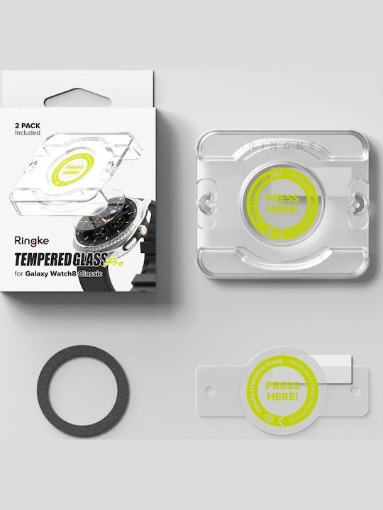 Ringke Tempered Glass for the Galaxy Watch 8 Classic (46 Mm) 2pcs