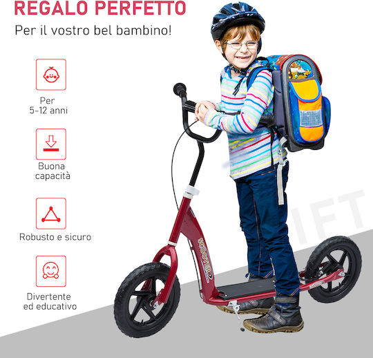 HomCom Kids Scooter 2-Wheel for 5+ Years Red