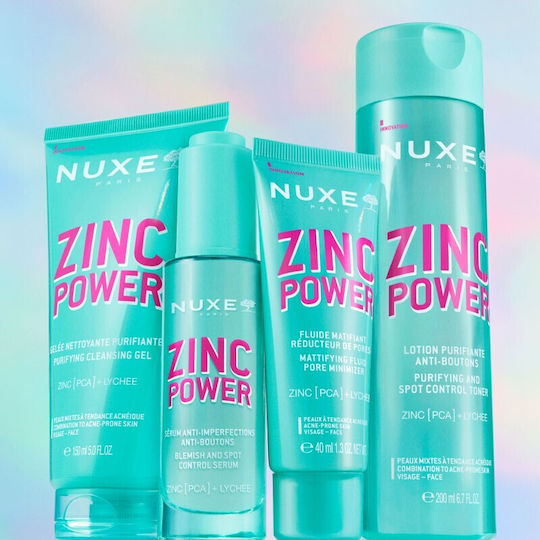 Nuxe Zinc Power Gel Καθαρισμού Προσώπου για Ακνεϊκές Επιδερμίδες 150ml