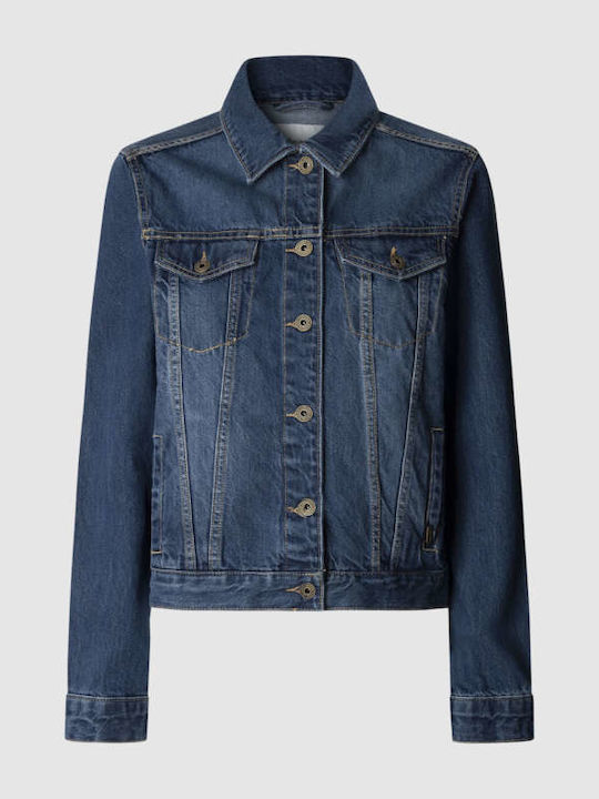 Women's Jean Jacket for Winter Blue