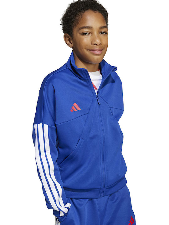 Sportlich Kinderstrickjacke Baumwolle Rot