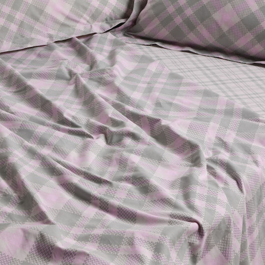 Das Home Casual 5436 Σετ Υπέρδιπλο 4τμχ 170x200+35εκ. με Λάστιχο Mint, Pink Das Home Casual 5436 Σετ Υπέρδιπλο 4τμχ 170x200+35εκ. με Λάστιχο Mint, Pink
