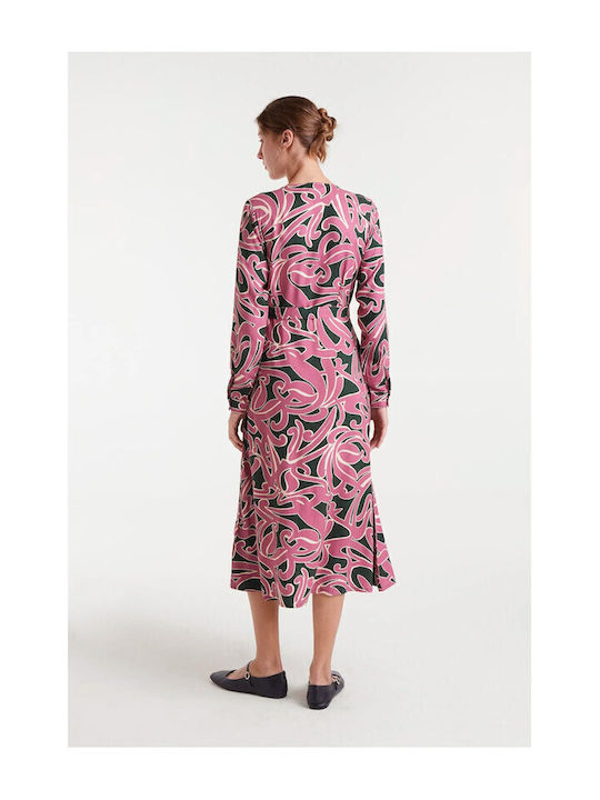 Midi Shirt Dress Pink