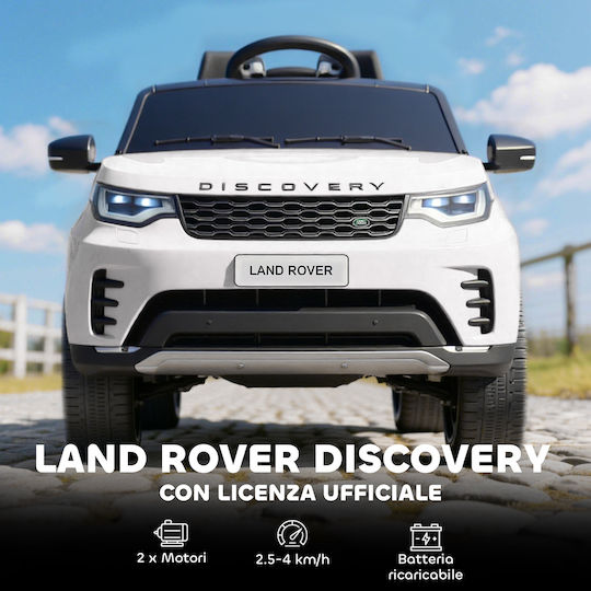 Land Rover Doppelsitzer mit Fernbedienung Lizensiert 12 Volt Weiß für 3+ Jahre