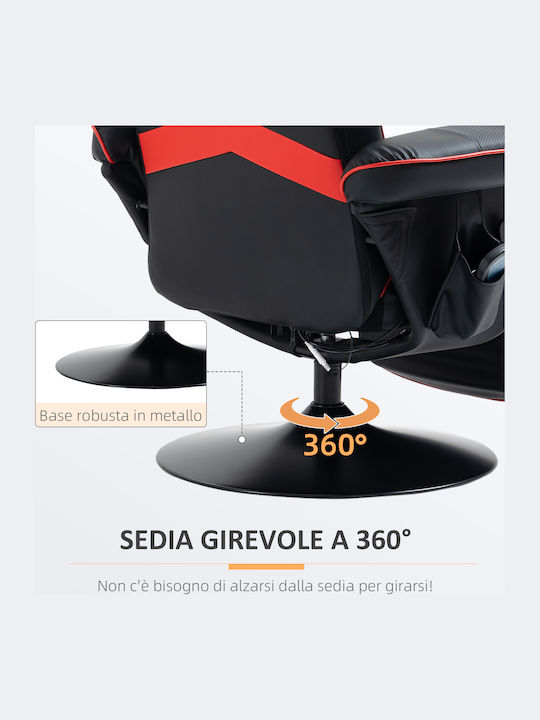 HomCom 700-142 Gaming Chair with Footrest Black