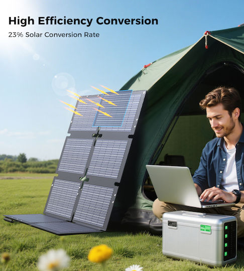 Choetech Αναδιπλούμενο Ηλιακό Panel Φορτιστής 100W με USB Output (Φορητών Συσκευών) (SC061)