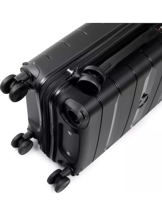 Cardinal Cabin Hard Travel Suitcase Black with 4 Wheels Height 55cm