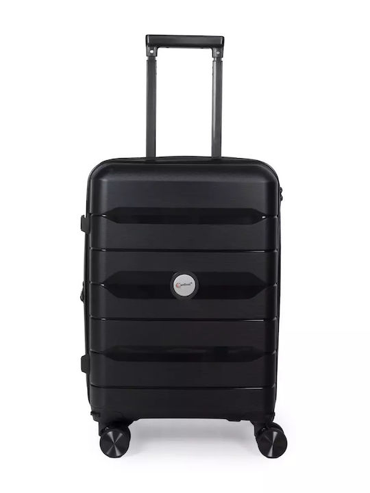 Cardinal Cabin Hard Travel Suitcase Black with 4 Wheels Height 55cm