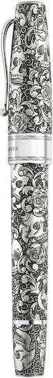 Montegrappa Πένα Γραφής Ασημί με Μπλε Μελάνι