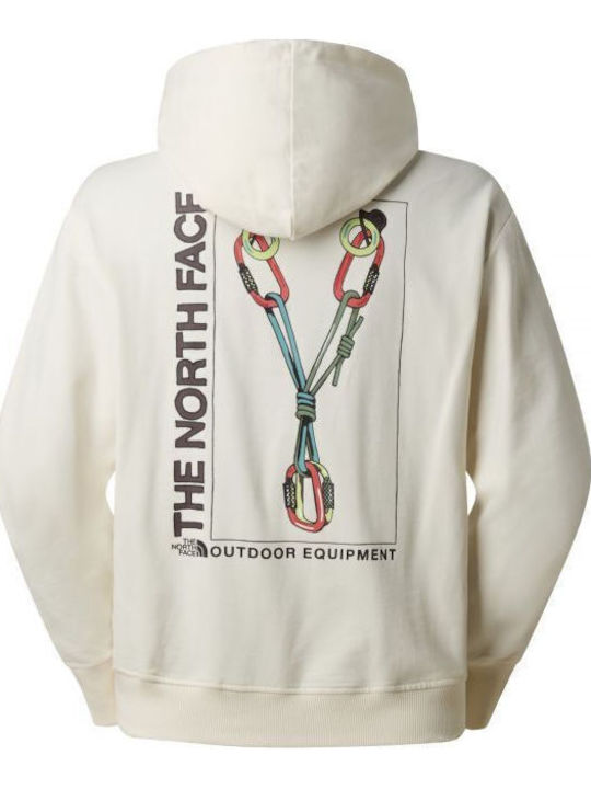 Sweatshirt with Hood White Dune