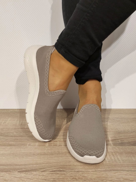 Go Walk Flex Γυναικεία Slip-On Γκρι