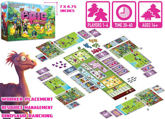 Joc de Societate Tiny Epic Dinosaurs Deluxe pentru 1-4 Jucători 14+ Ani (EN) Gamelyn