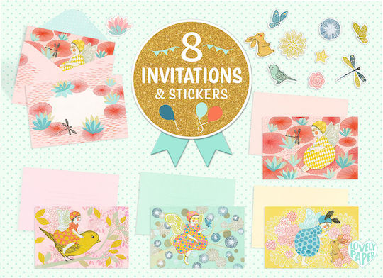 Djeco Invitations-Greeting Cards "Mythical Creatures"