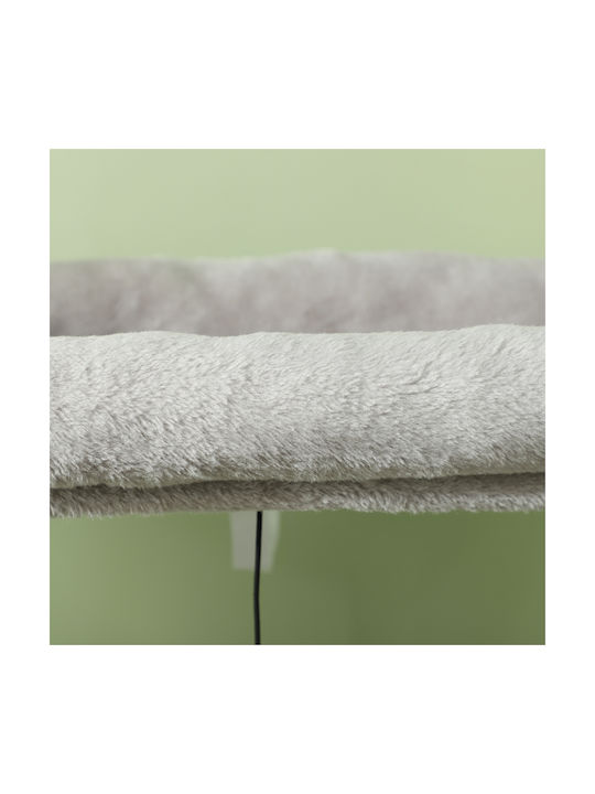 Pawhut Tall Multi-Level Cat Tree 132 cm House Bed Scratching Posts Brush Ball Gray D30-842v01lg