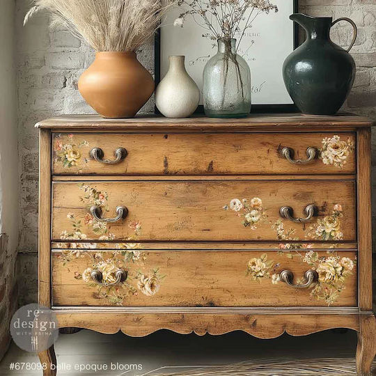 Хартия Decor Transfer Prima Re-design Belle Époque Blooms 28x21.5см 3 Бройки