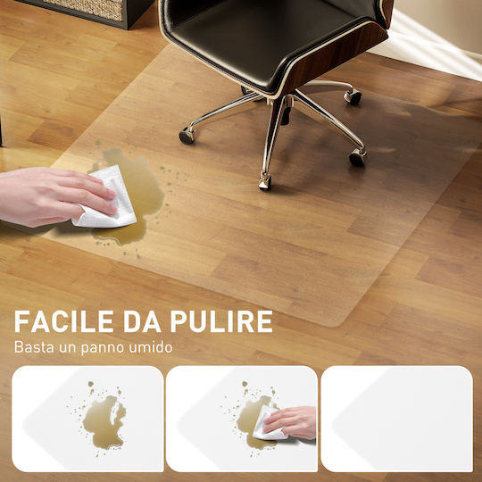 HomCom Προστατευτικό Δαπέδου Γραφείου 120x120cm 922-012V02CR