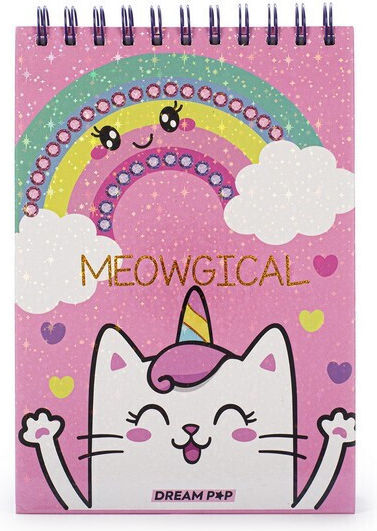 Sketchbook Tri-Coastal 5 Pens Eraser Stickers Caticorn