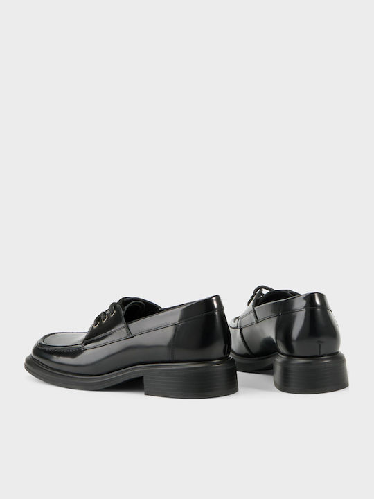 Ellis Mocasini Dama Boat Shoes Din Piele În Culoare Neagră