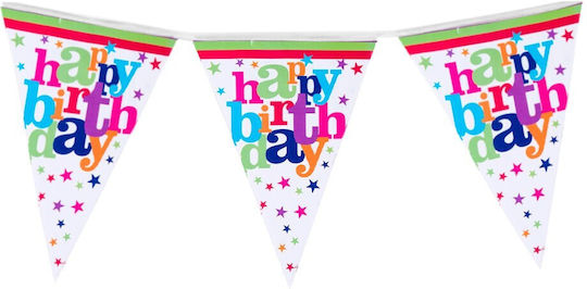 Комплект 10 Флагове Тип Банер Flippy Happy Birthday Колекция 270 См Дължина Изработени От Покритa Хартия Многоцветни