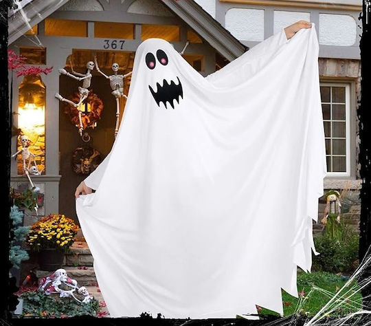 Halloween Shower Costume Kids White Size M 115-130 Cm