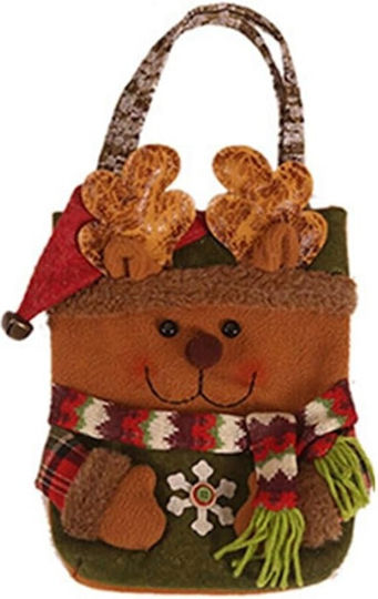 Stoff Weihnachtlich Tasche für Geschenke Braun 46x2x23cm.