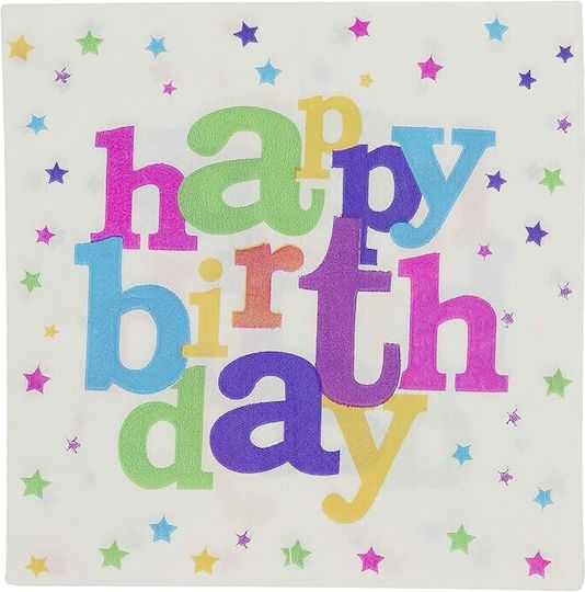 Set 10 Tischservietten Flippy Happy Birthday Collection 32 x 32 cm Papier Mehrfarbig