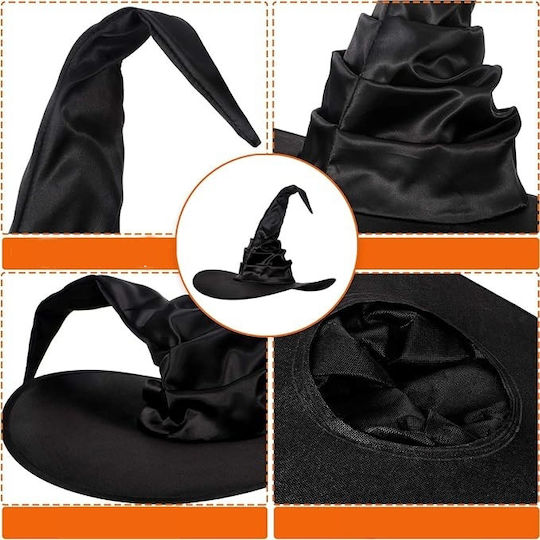 Carnival Hat Black for Halloween 3pcs