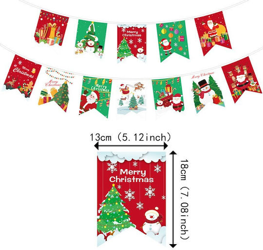 Decorațiune De Crăciun Flippy Banner Tip 12 Bucăți Ușă Perete Multicolor Șir Inclus Model A
