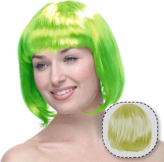 Perucă Cosplay Tuns Bob Flippy cu Breton Carnaval Petreceri Tematice de Halloween Mărime Unică Verde