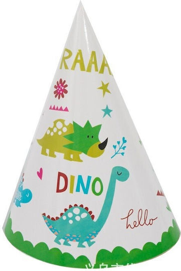 Set 6 Partyhüte Flippy Dino Park Collection 20 x 14 cm Pappe Mehrfarbig
