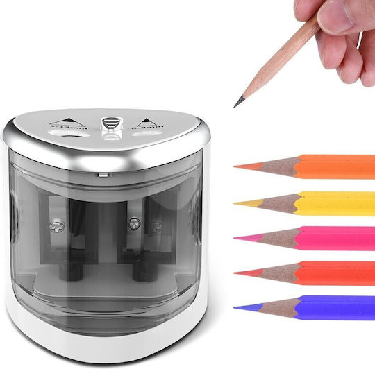 Ascuțitor Electric 2 Găuri Flippy Gri 4 X Baterii Aa Nu Sunt Incluse 7.5 X 7.5 X 7.5 Cm Gri