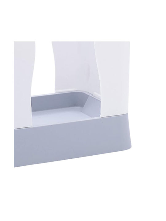 Extensible Trash Bin Flippy Plastic Adjustable Foldable Versatile Kitchen Bathroom Office Universal Bin 21x25x17 Cm White Gray
