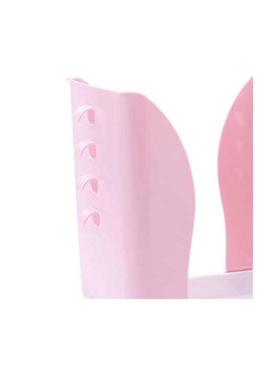 Erweiterbarer Büromülleimer Flippy Kunststoff Verstellbar Faltbar Vielseitig Küche Badezimmer Büro Universeller Mülleimer 21x25x17 cm Rosa Weiß