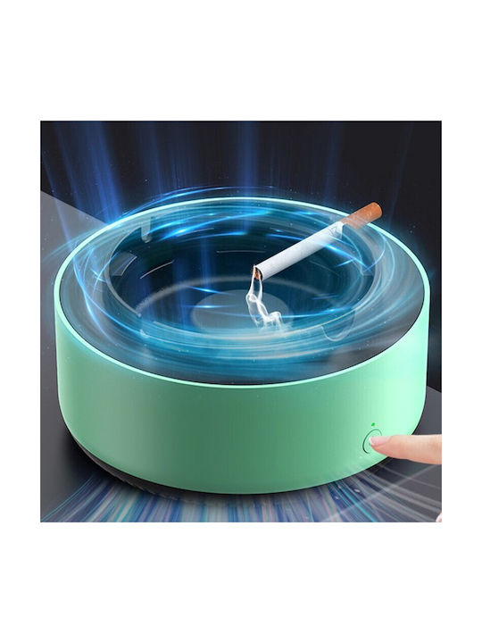 Cenușare Multifuncțională Absorbție Flippy Încărcare Usb Purificator Aer Absorbție Fum Cenușare 14,5 X 14 X 7,5 Cm Verde